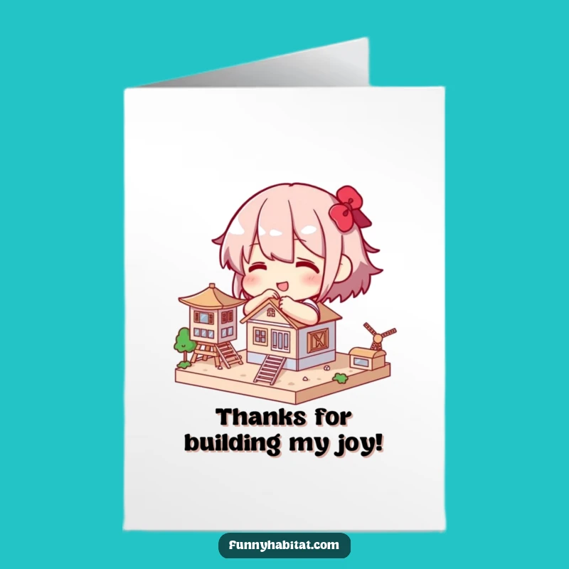 Free Printable Thank You Card: Built with Thanks by a Funny Modeler!