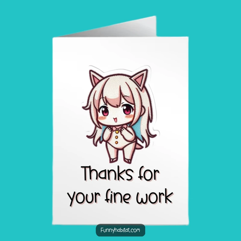 Free Printable Thank You Card: Detailed Embroidery - Express Thanks Downloadable Gift