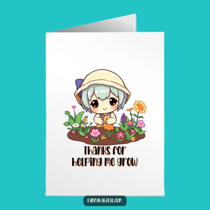 Free Printable Thank You Card: Gardener Character, Funny Downloadable Gift Of Appreciation