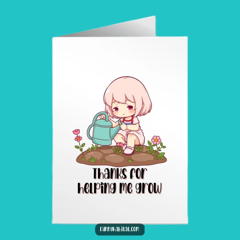 Free Printable Thank You Card: Gardening Character, Nurture Your Thanks