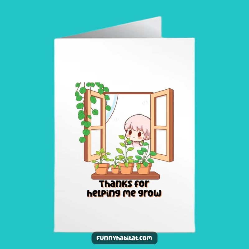 Free Printable Thank You Card: Adorable Plant Grower, Grateful Downloadable