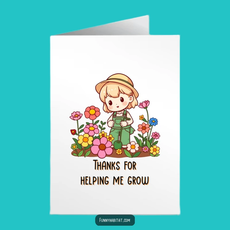 Free Printable Thank You Card: Grateful Gardener & Blooms - Heartfelt Downloadable Gift