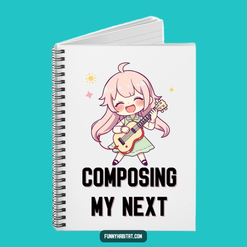 Funny Music Notebook: Enthusiastic Instrument Player Journal Gift