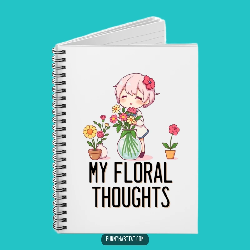 Funny Notebook: Cheerful Flower Arranger's Diary, Perfect Gift