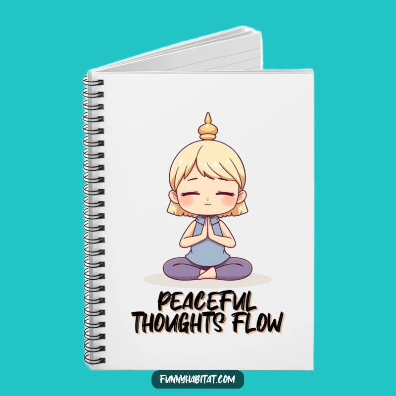 Funny Yoga Notebook: Serene Pose Character, Humorous Gift Journal