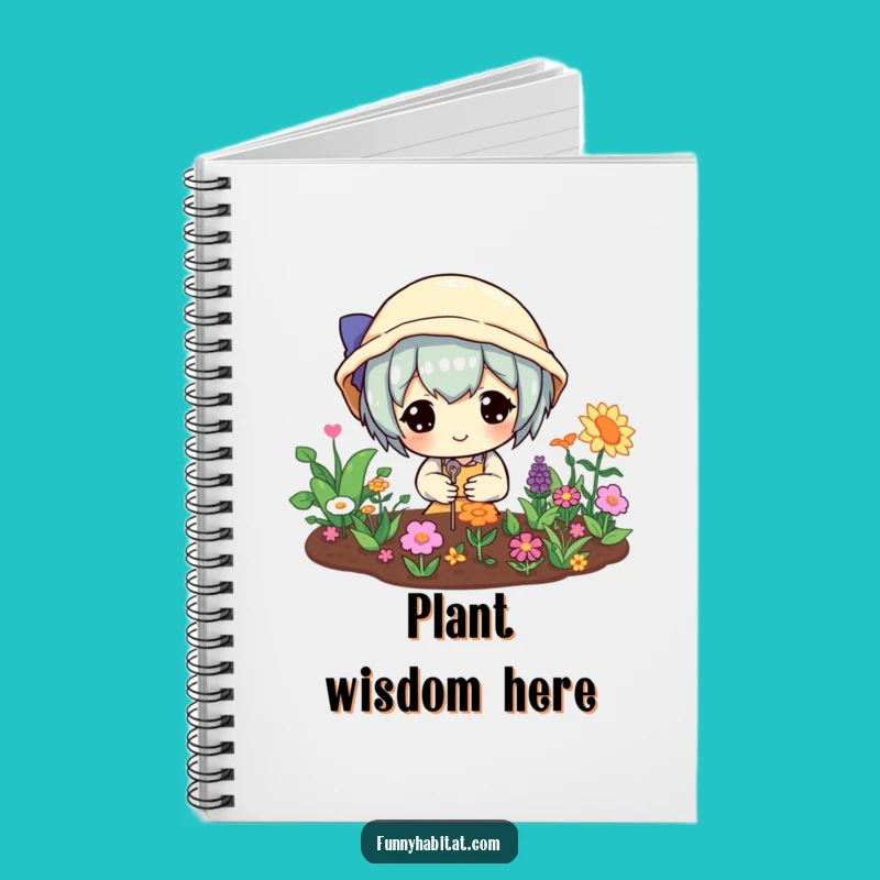 Funny Gardener's Notebook: Happy Character Mini Garden, Humorous Gift