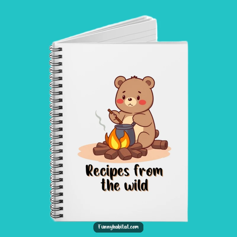 Funny Bear Campfire Notebook - Cozy Chef Journal, Perfect Humorous Gift