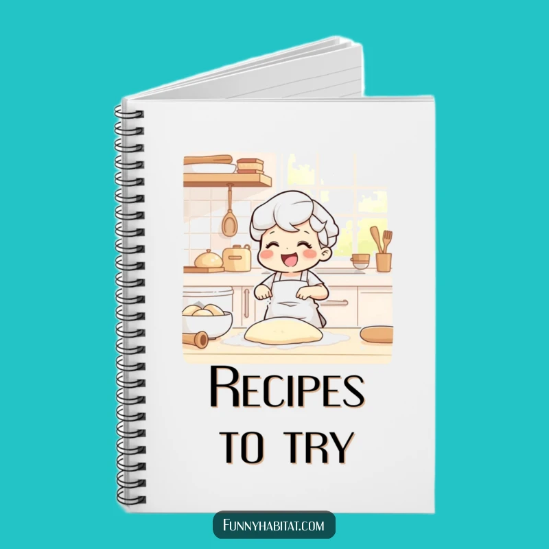 Funny Baking Journal: Character Kneading Dough, Perfect Recipe Log & Gift