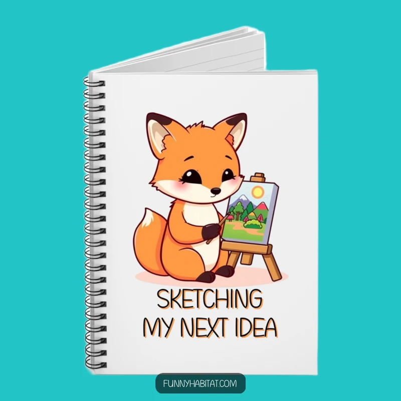Funny Fox Artist Notebook - Creative Painter Journal, Perfect Humorous Gift