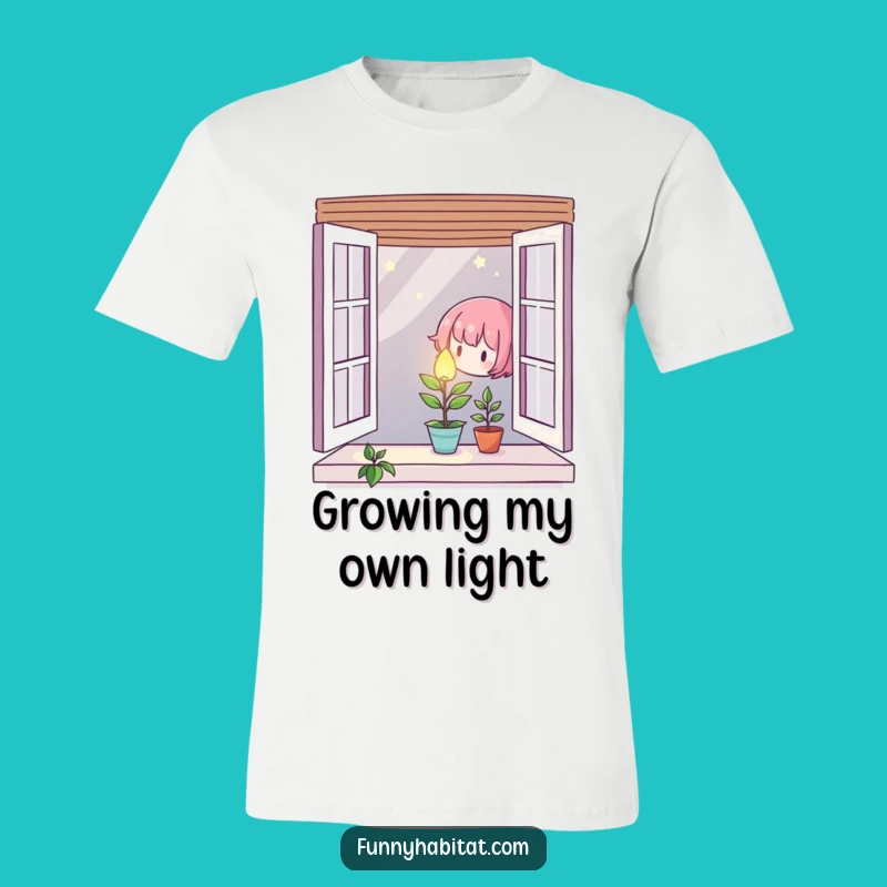 Caring Plant Character T-Shirt: Gentle Nurturing Design, Perfect Gift for Gardeners