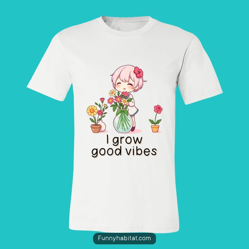 Funny Florist T-Shirt: Cheerful Flower Arranger Character, Ideal Gift