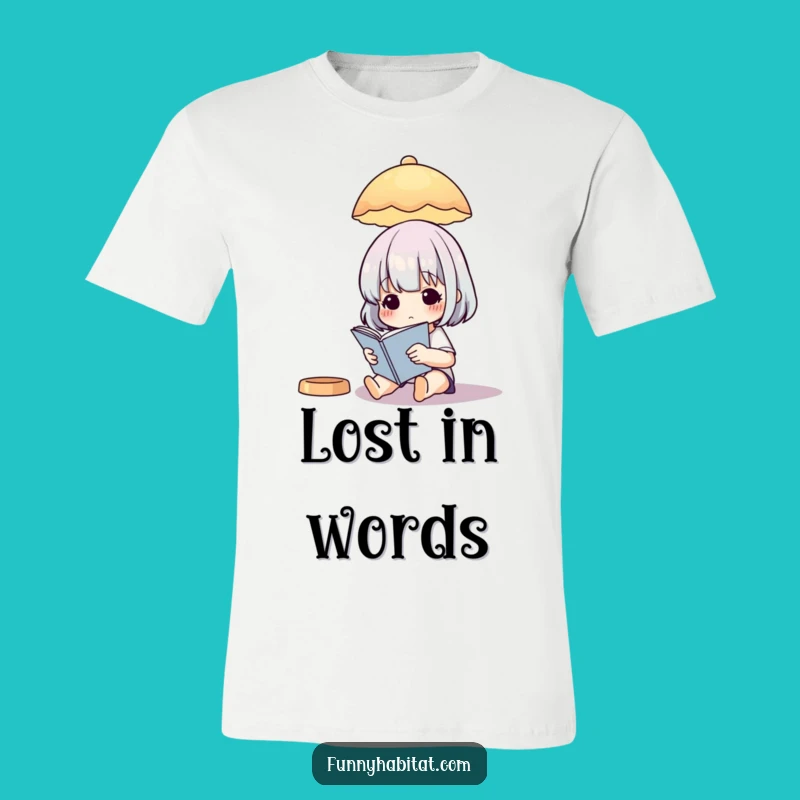 Funny Reading Character T-Shirt: Cozy Lamp Design - Hilarious Book Lover Gift