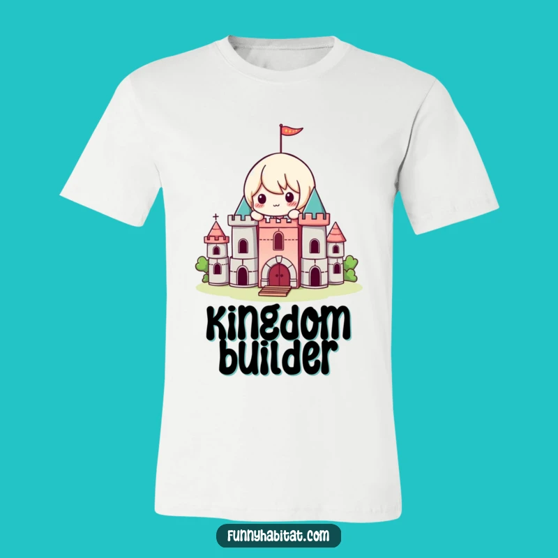 Funny Kawaii Builder Tee: Playful Castle Construction, Great Humorous Gift