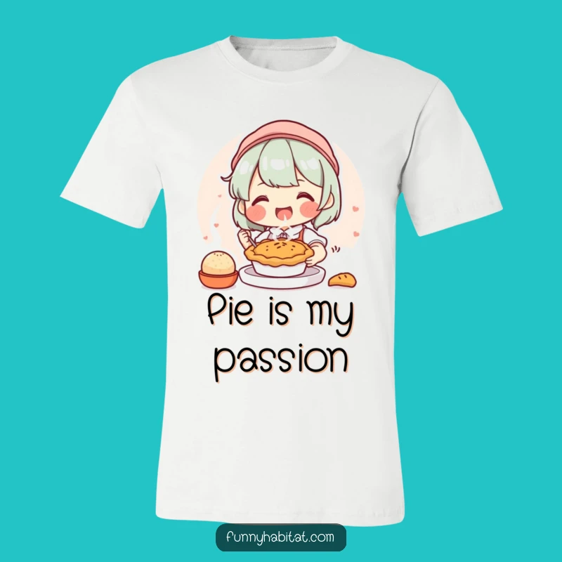 Funny Baker T-Shirt: Happy Pie Baking Character Tee, Perfect Humorous Gift