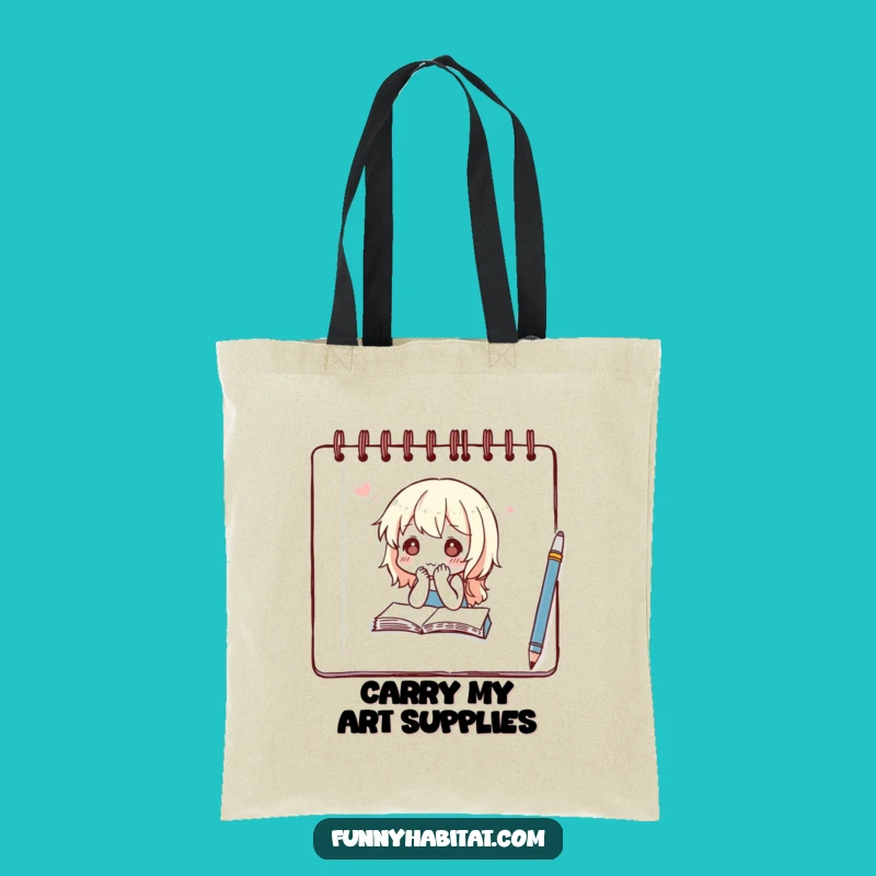 Funny Artist Tote Bag: Carry Your Sketchbook & Humor