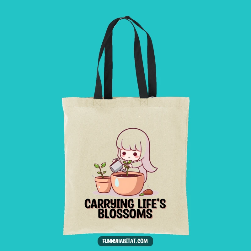 Funny Gardener Character Tote Bag: Carry Your Green Thumb!