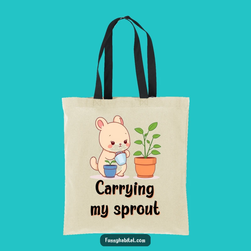 Funny Cute Gardener Animal Tote: Eco-Friendly Funny Gift Bag