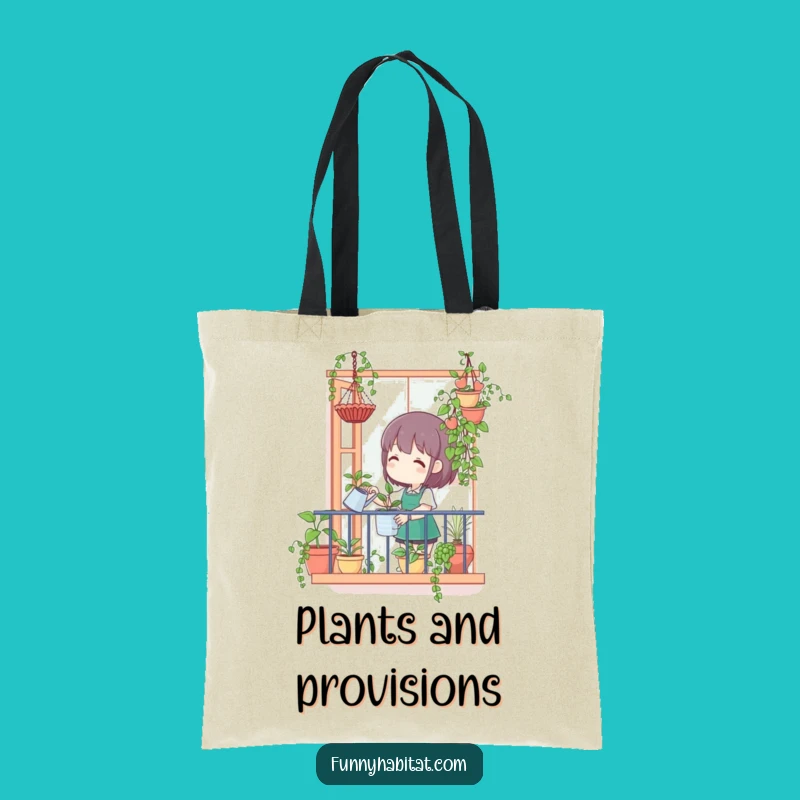 Funny Balcony Gardener Tote Bag - Happy Carryall for Plant Lovers!