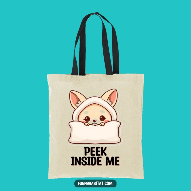 Funny Peek-a-Boo Animal Tote: Charming Funny Gift for Essentials