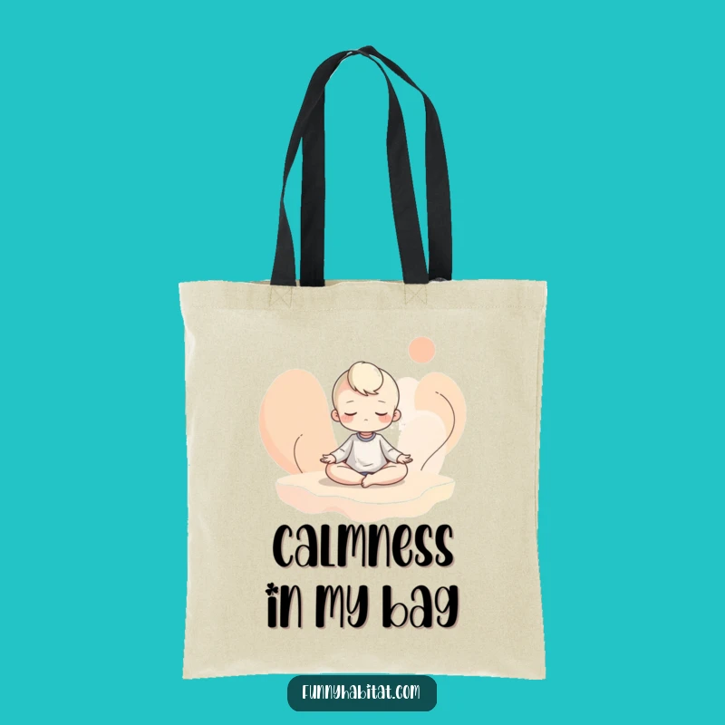 Funny Zen Meditation Tote Bag - Carry Your Calmness Hilariously!