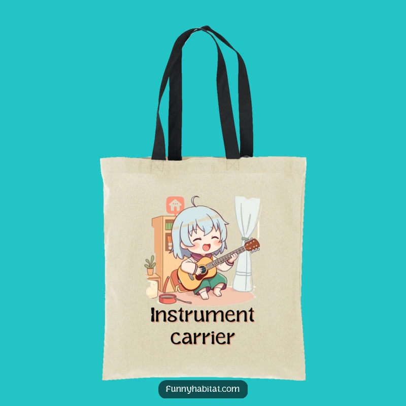 Funny Enthusiastic Musician Tote Bag: Carry Your Tunes and Treasures