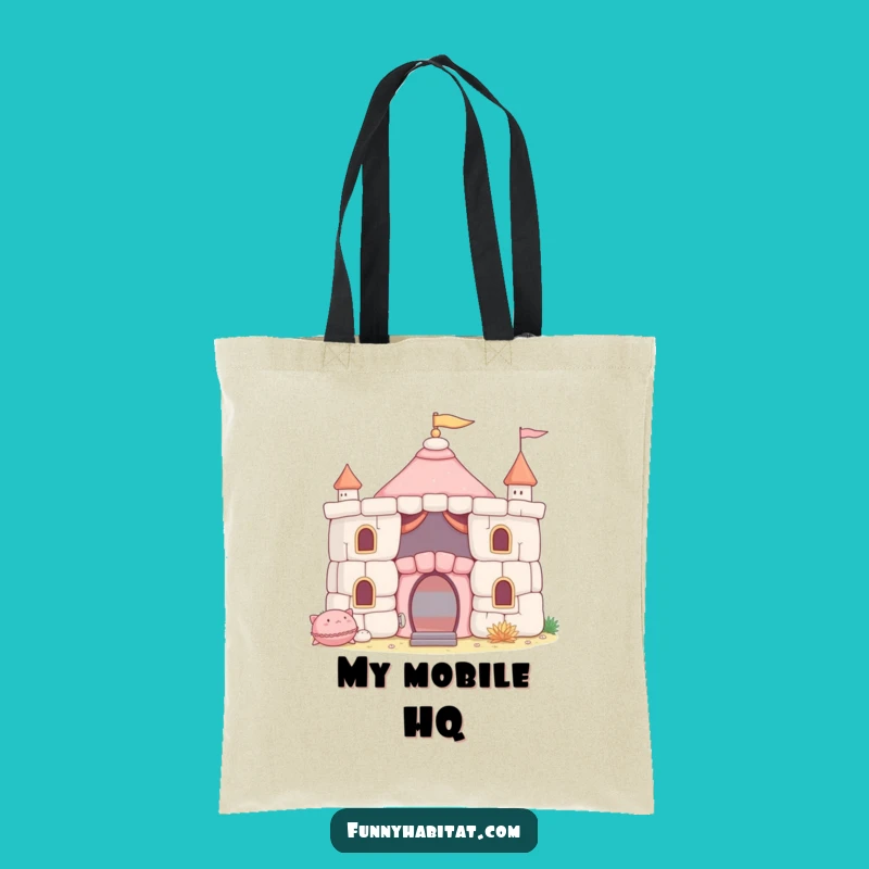 Funny Fort Builder Tote Bag: Cushion Fort Art, A Funny Gift for Carrying Fun Supplies